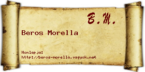 Beros Morella névjegykártya